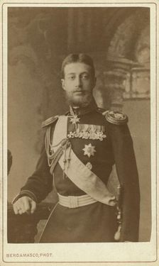 Grand Duke Konstantin Konstantinovich, three-quarter length portrait..., between 1870 and 86. Creator: Unknown