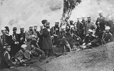 Grand Duke Michael Nikolaevich of Russia on an expedition, c1880