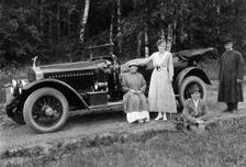 Grand Duke Michael of Russia with a 1914 Rolls-Royce Silver Ghost. Creator: Unknown
