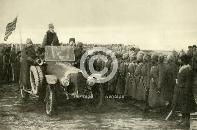 Grand Duke Nikolai congratulates Russian troops...Erzerum, Turkey, First World War, 1916, (c1920). Creator: Unknown.