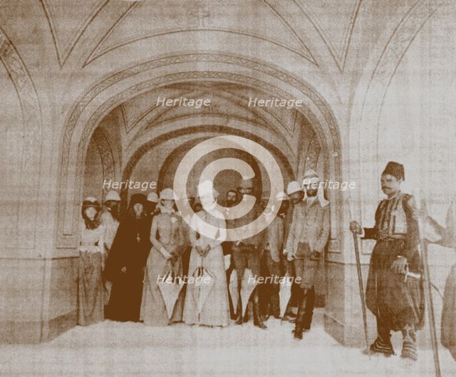 Grand Duke Sergei Alexandrovich and Grand Duchess Elizabeth Fyodorovna at the Russian Church Consecration in Gethsemane, 1888.