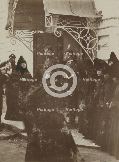Grand Duke Sergei Alexandrovich of Russia visting the Assumption cathedral of Knyaginin monastery, V