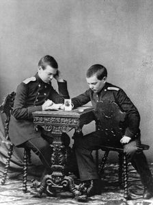 Grand Dukes Alexander Alexandrovich and Vladimir Alexandrovich of Russia, c1859-c1861