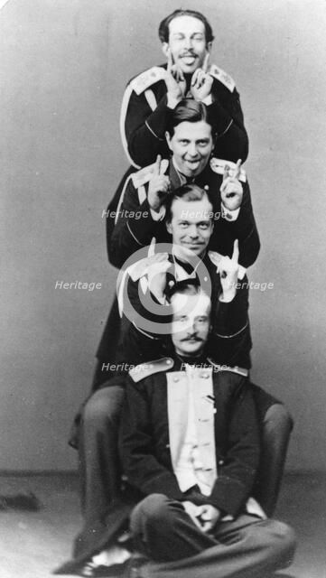 Grand Dukes Alexander Alexandrovich and Vladimir Alexandrovich of Russia, c1870-c1875(?). Artist: Sergei Levitsky