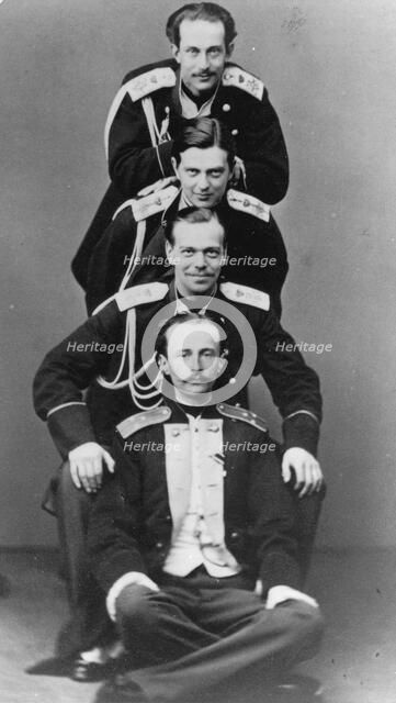 Grand Dukes Alexander Alexandrovich and Vladimir Alexandrovich of Russia, c1870-c1875(?). Artist: Sergei Levitsky