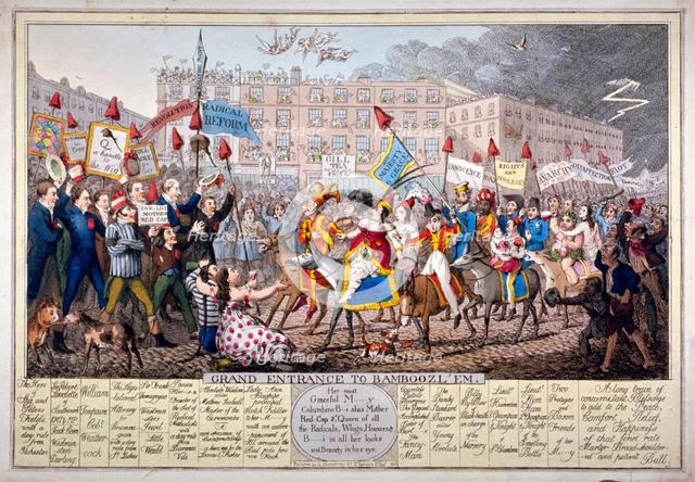 'Grand entrance to Bamboozl'em', 1821. Artist: Anon