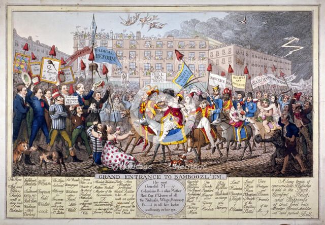 'Grand entrance to Bamboozl'em', 1821. Artist: Anon