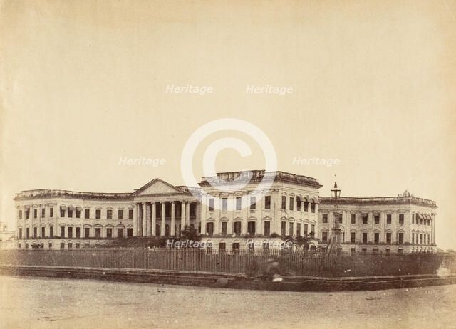 Grand Entrance to the Government House, Calcutta, 1850s. Creator: Captain R. B. Hill.