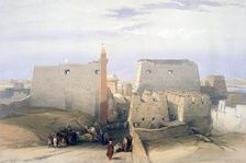 Grand Entrance to the Temple of Luxor 19th century. Artist: David Roberts