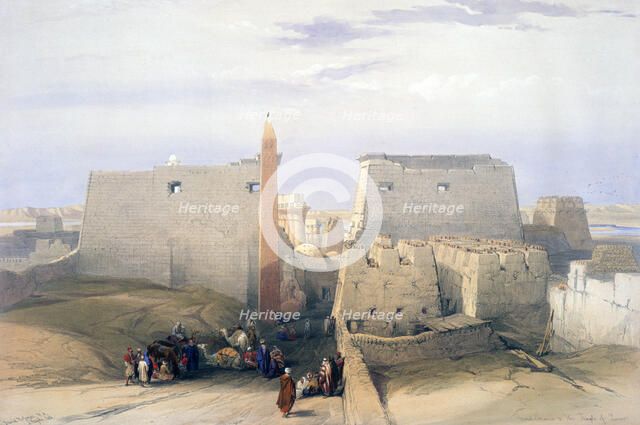 'Grand Entrance to the Temple of Luxor', 19th century. Artist: David Roberts