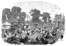 Grand fancy bazaar at Orleans House, Twickenham, in aid of the French Société de Bienfaisance, 1864. Creator: Unknown