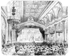 Grand Fete and Theatrical Representation at the Hotel de Ville, Paris, in honour of the Peace Plenip Creator: Unknown