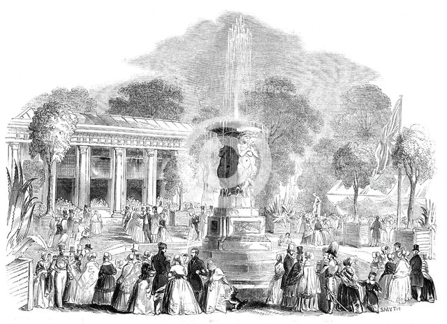 Grand Fete at Mount Edgecumbe - the Bazaar and Italian Gardens, 1844. Creator: Unknown.