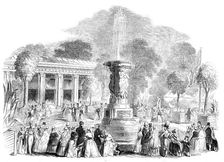 Grand Fete at Mount Edgecumbe - the Bazaar and Italian Gardens, 1844. Creator: Unknown