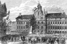 Grand Festival of the Municipality and Royal Academy of Antwerp…Antwerp Crowning Teniers, 1864. Creator: Unknown