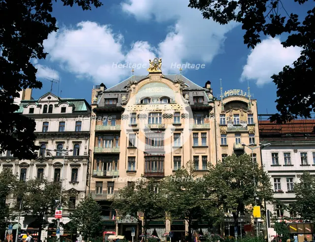 Grand Hotel, Wenceslas Square, Prague, Czech Republic. Creator: Peter Thompson.