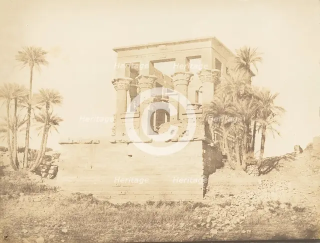 Grand Hypètre ou Typhonium, à Philae - Vue prise de l'Est, 1849-50. Creator: Maxime du Camp.