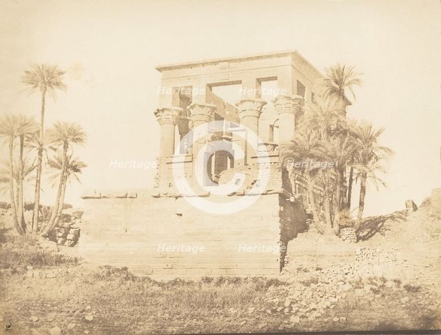 Grand Hypètre ou Typhonium, à Philae - Vue prise de l'Est, 1849-50. Creator: Maxime du Camp.