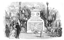 Grand Military Trophy, at the Concerts for the Benefit of the Patriotic Fund, in the Town..., 1854. Creator: Unknown