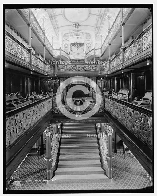 Grand salon, Str. City of Cleveland, Detroit & Cleveland Navigation Co., c1908. Creator: Unknown.