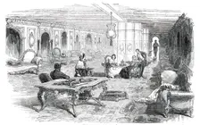 Grand Saloon of the "Atlantic", 1850. Creator: Smyth