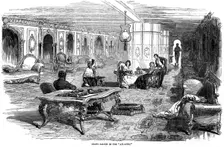 Grand saloon of the steamship Atlantic 1850