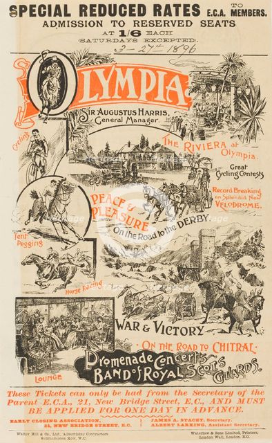 Grand Sporting and Military Show at Olympia in London, 1896. Creator: Unknown.