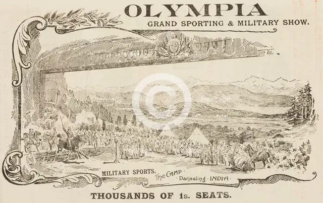 Grand Sporting and Military Show at Olympia in London, 1896.  Creator: Unknown.