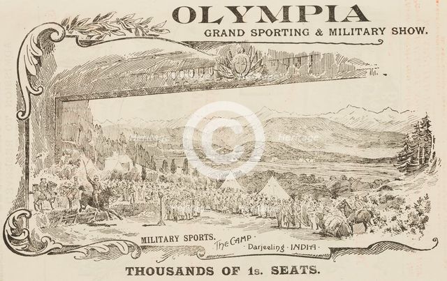 Grand Sporting and Military Show at Olympia in London, 1896.  Creator: Unknown.