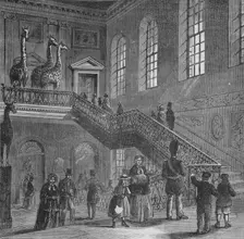 Grand staircase of Montagu House, Bloomsbury, London, c1830 (1878)