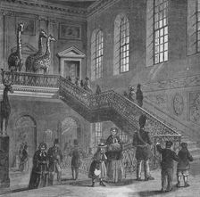 Grand staircase of Montagu House, Bloomsbury, London, c1830 (1878)