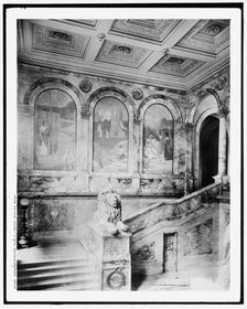 Grand staircase, Public Library, Boston, Mass., c1901. Creator: Unknown