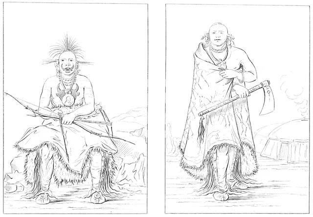 Grand Pawnees, Fort Leavenworth, Lower Missouri, 1841.Artist: Tofswill and Myers