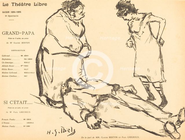 Grand-Papa; Si c'était, 1895. Creator: Henri-Gabriel Ibels.