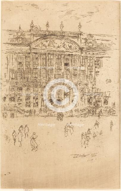 Grand' Place, Brussels, 1887. Creator: James Abbott McNeill Whistler.