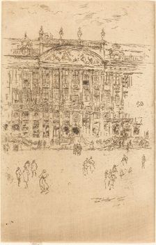 Grand Place, Brussels, 1887. Creator: James Abbott McNeill Whistler