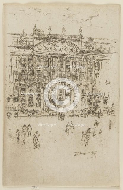 Grand' Place, Brussels, 1887. Creator: James Abbott McNeill Whistler.