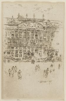 Grand Place, Brussels, 1887. Creator: James Abbott McNeill Whistler