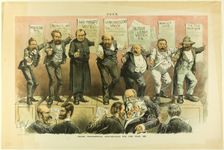 Grand Presidential Auction Sale, from Puck, 1888. Creator: Charles Jay Taylor