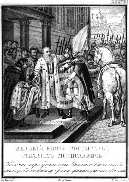 Grand Prince Rostislav Mstislavich of Kiev (From Illustrated Karamzin), 1836. Artist: Chorikov, Boris Artemyevich (1802-1866)
