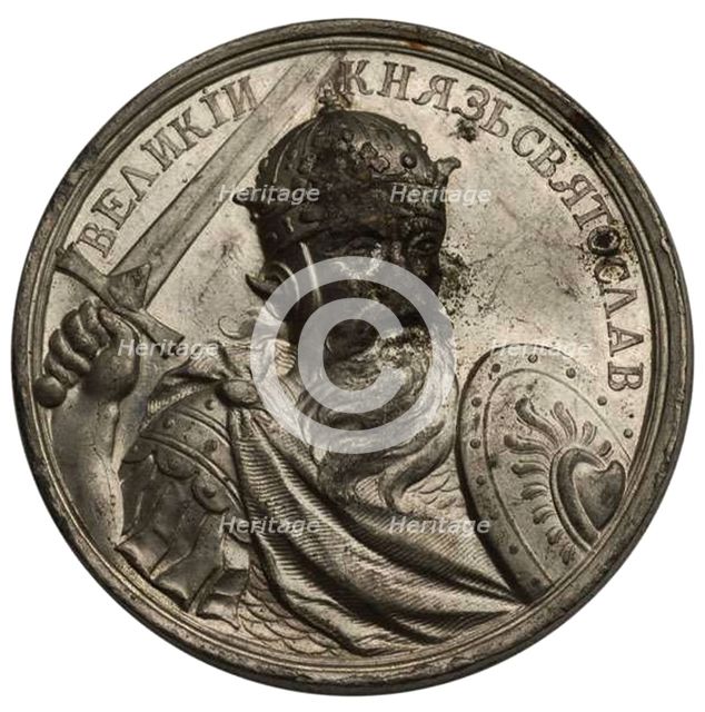 Grand Prince Sviatoslav I of Kiev (from the Historical Medal Series), 18th century. Artist: Anonymous  
