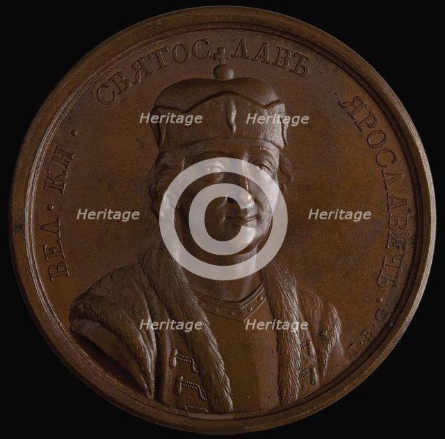 Grand Prince Sviatoslav II of Kiev (from the Historical Medal Series), 1770s. Artist: Anonymous  