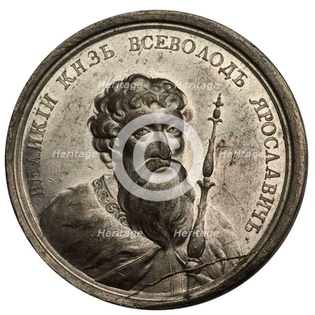 Grand Prince Vsevolod I Yaroslavich (from the Historical Medal Series), 18th century. Artist: Anonymous  