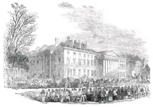 Grand Procession at Plymouth, on the First Despatch of the Cape Mails, 1850. Creator: Unknown
