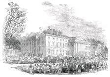 Grand Procession at Plymouth, on the First Despatch of the Cape Mails, 1850. Creator: Unknown