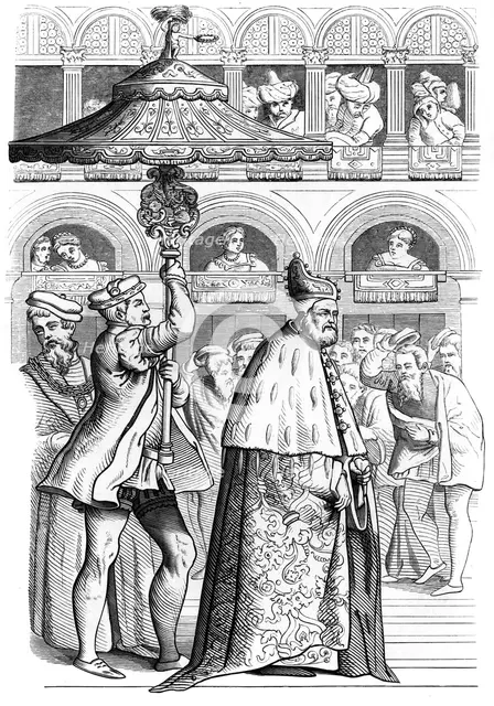 Grand procession of the Doge, Venice, Italy, 16th century (1849). Artist: Unknown