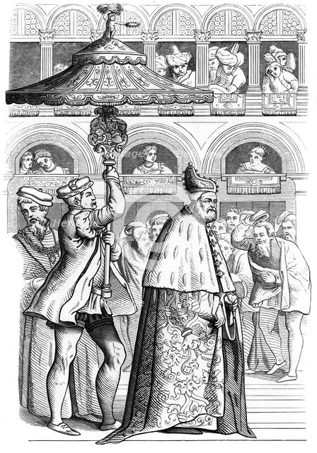 Grand procession of the Doge, Venice, Italy, 16th century (1849). Artist: Unknown