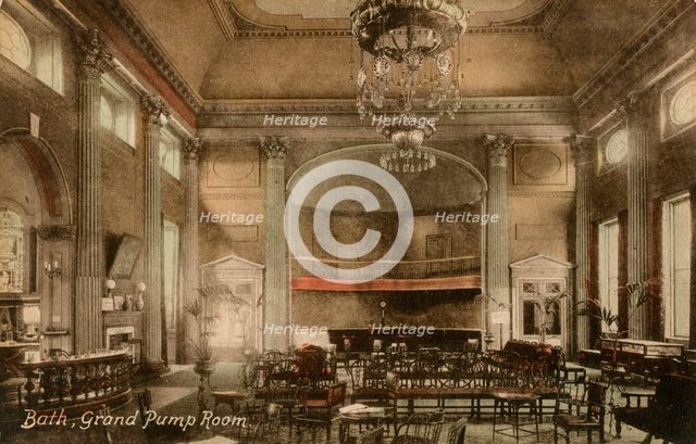 Grand Pump Room, Bath, Somerset, late 19th or early 20th century.Artist: Francis Frith & Co