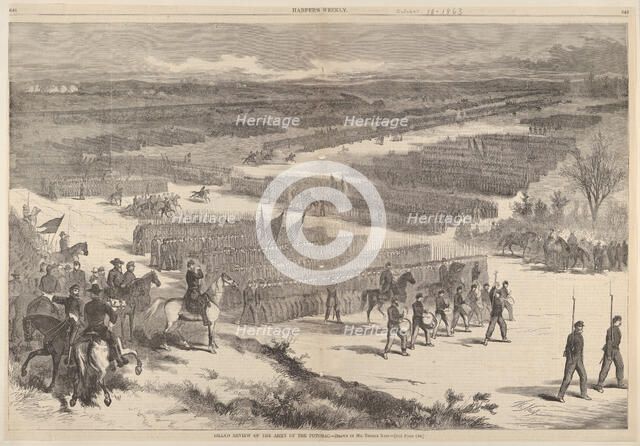 Grand Review of the Army of the Potomac - Drawn by Mr. Thomas Nast (from Harpe..., October 10, 1863. Creator: Thomas Nast.