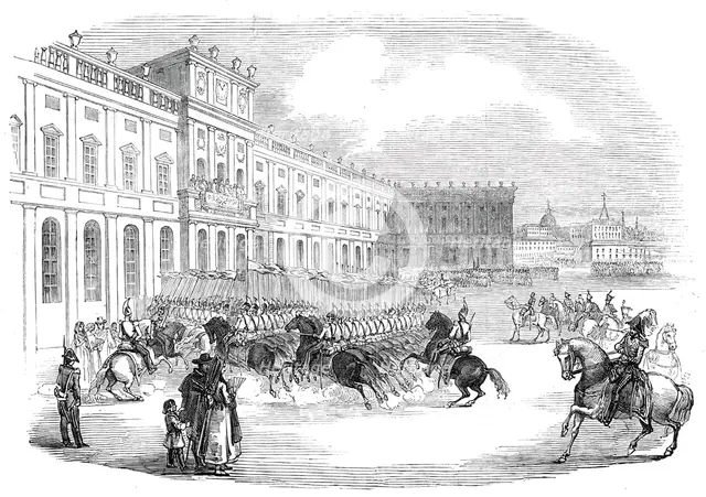 Grand Review at Madrid, 1845. Creator: Unknown.